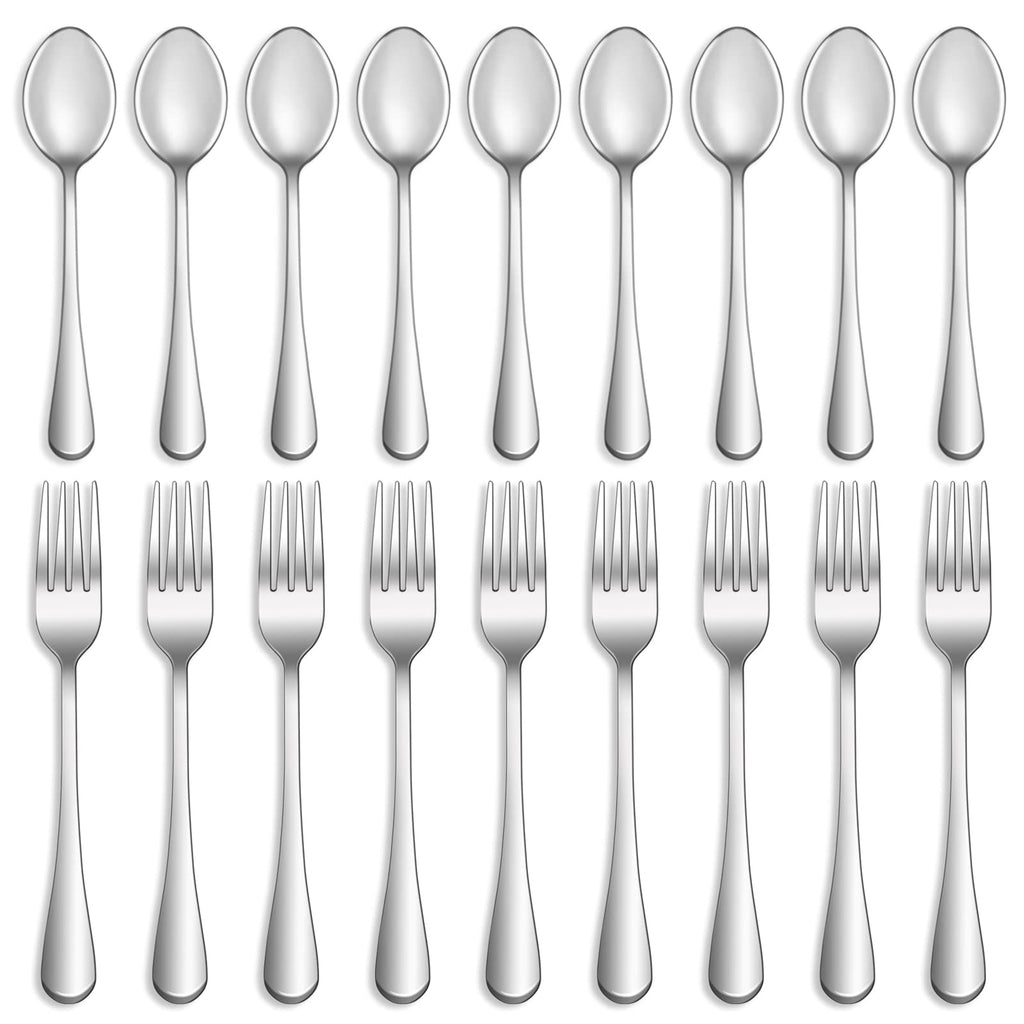 16 Piece Forks and Spoons Silverware Set, Food Grade Stainless Steel Cutlery Set