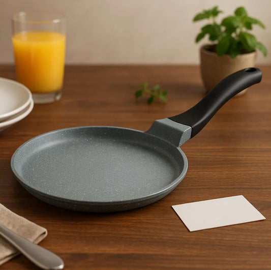 Non-Stick Round Crepe & Fry Pan – Granite Finish